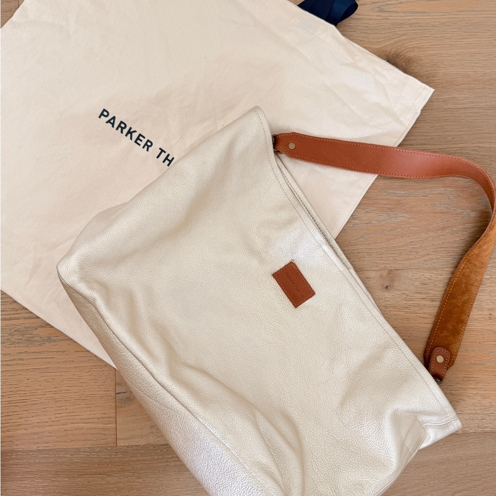Metallic Leather Tote